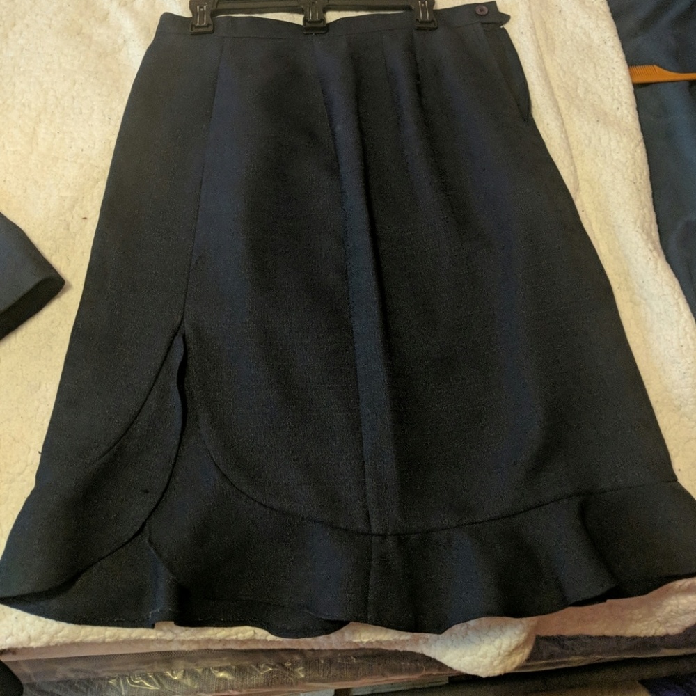 Blue skirt suit